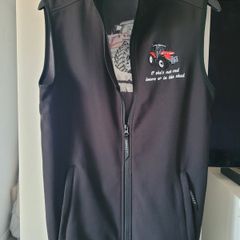 Black Gilet Vest - If She's Not Red. Size S.  New