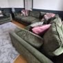 Olive Green 6-Seater Corner Sofa With Armchair Image 5