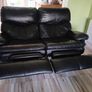 Leather 2 seater recliner and 1 seater Image 2