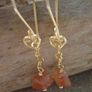 Sunstone earrings,Gold earrings, Gemstone earrings,Gift Image 5