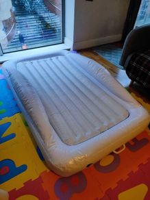 Inflatable Toddler Bed + Electric Air Pump