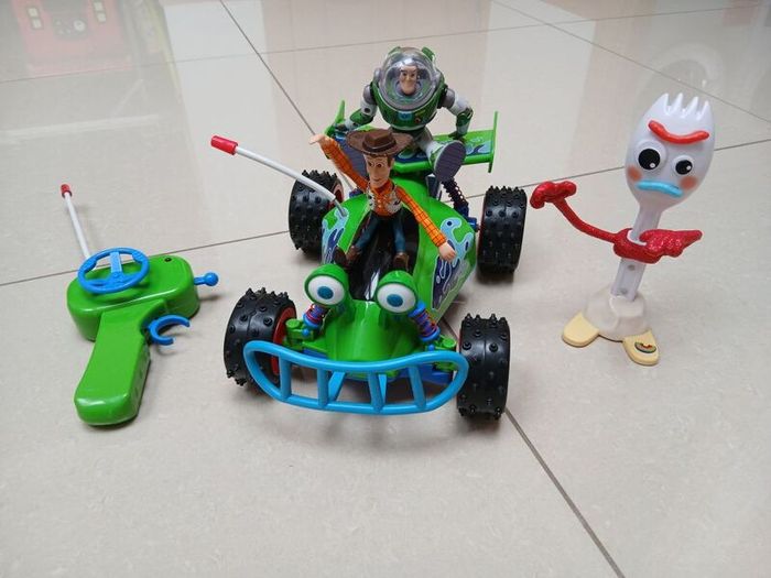 toy story remote controlled car and figure