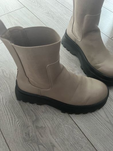 Platform wedge boots