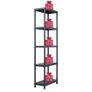 Storage Shelf Racks 2 pcs Black 125 kg 60x30x180 cm Plastic Image 8