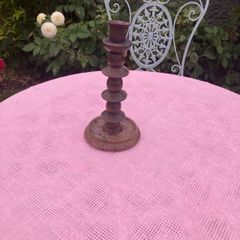 Antique French  barley twist candlestick with hole fir wiring for lamp