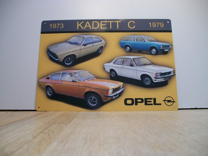 Opel Kadett C classic car tin metal sign