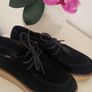 JANET SPORT Black Suede leather platform trainers Sz 41 (Fit 7.5 - 8 UK) - Rrp 189 (NEW) Image 4