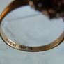 9ct Gold Garnet Cluster Flowerhead Ring, Rope Twist, Birmingham 1977, Size O, 1.96g Image 6