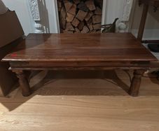 Rustic solid wood coffee table