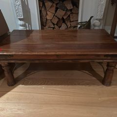 Rustic solid wood coffee table