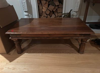 Rustic solid wood coffee table