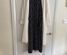 Paul Costello Navy polka dot dress