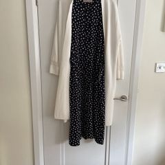 Paul Costello Navy polka dot dress