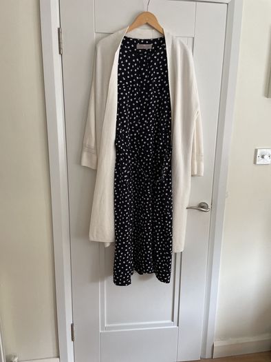 Paul Costello Navy polka dot dress