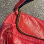 JAS M.B Designer Vintage Red Leather Messenger Handbag! Image 8