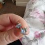 blue crystal star earrings 925 Image 2