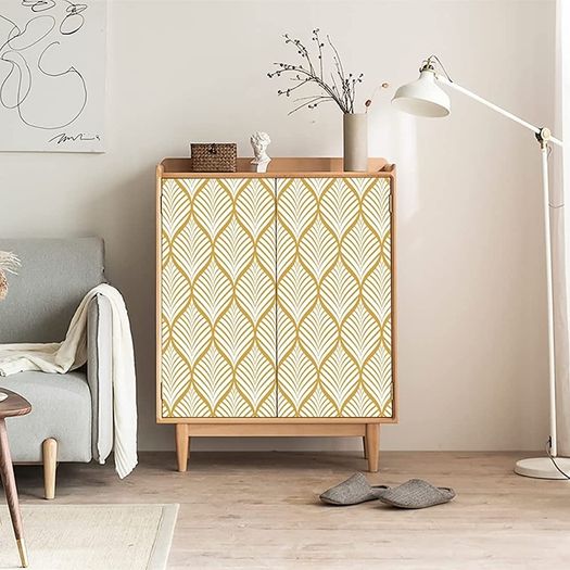 Gold Stripe Wallpaper Peel and Stick Wallpaper Self Adhesive Contact Paper Sticky Back Plastic Vinyl Film Modern Wallpaper Removable Waterproof Roll for Kitchen (FREE SHIPPING)