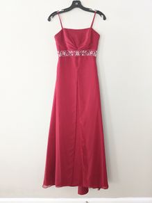 Red Chiffon Debs Dress