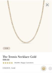 Dylan Oaks Gold Tennis Necklace