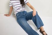 NEW Ladies Blue Wide Leg Jeans: Size 14