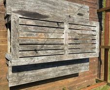 X2 wooden table with benches