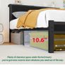Double Bed Frame with Wooden Storage Shelf Headboard Image 8
