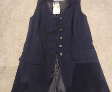 Navy Primark waistcoat style top size 8