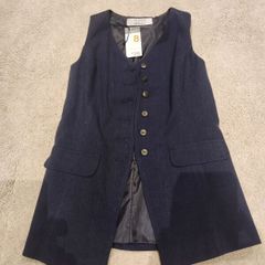 Navy Primark waistcoat style top size 8