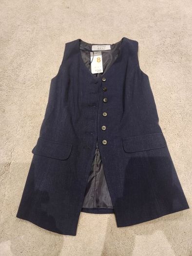 Navy Primark waistcoat style top size 8