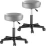 Set of 2 Rolling Stools Height Adjustable with Wheels 46 - 60 cm Seat Height 10 cm Padding Image 7