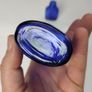 393 - Set of Two Beautiful Vintage Cobalt Blue Glass Decorative Collectible Milk of Magnesia Bottles Image 5