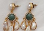 Silvana dangle freshwater statement earrings