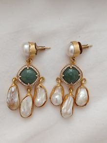 Silvana dangle freshwater statement earrings
