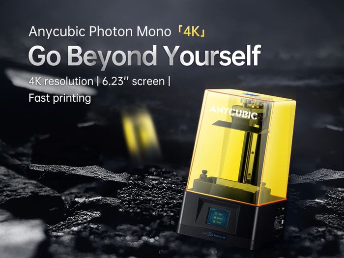 4K 3D Printer with 6.23" Monochrome Screen LCD SLA UV Resin 3D Printers Fast Precise 3D Printing