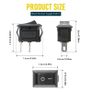 9Pcs Black Rocker Switch ON/Off Toggle Switch SPST 2 Pin AC 6A/250V 10A/125V Mini for Car, Boat, Homehold Application Image 2