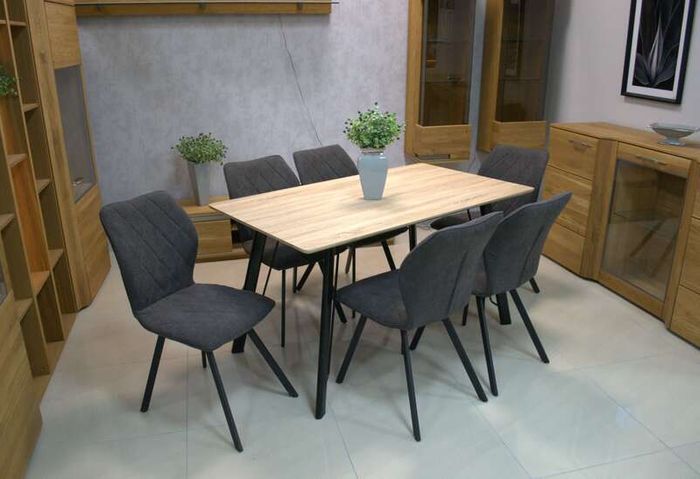 Cappuccino Stitch Dining Chair  Beige Chenille
