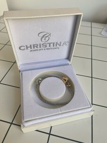 Christina Sterling Silver Charm Bracelet With Real TOPAZ CDL 925 I
