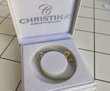 Christina Sterling Silver Charm Bracelet With Real TOPAZ CDL 925 I