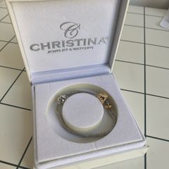 Christina Sterling Silver Charm Bracelet With Real TOPAZ CDL 925 I
