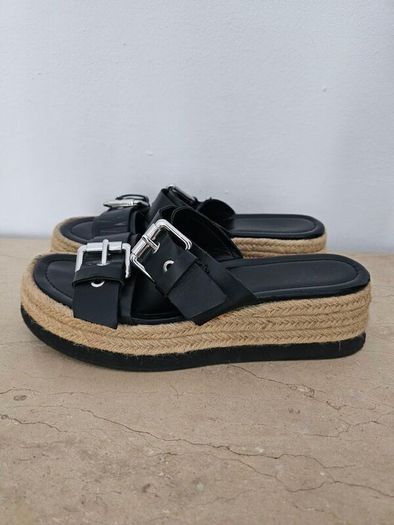 Zara Slip On Espadrille Black Sandals