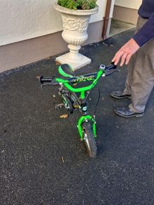 kids bike and helmet