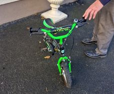 kids bike and helmet