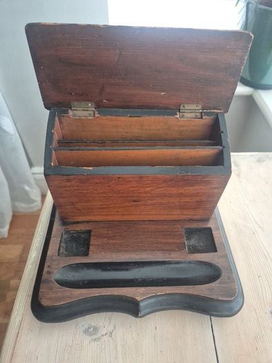 antique victorian writing compendium-all original-stationery and inkstand