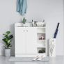 Shoe Cabinet Shoe Dresser Shoe Rack, 4 Shelves, 1 Cabinet Image 2