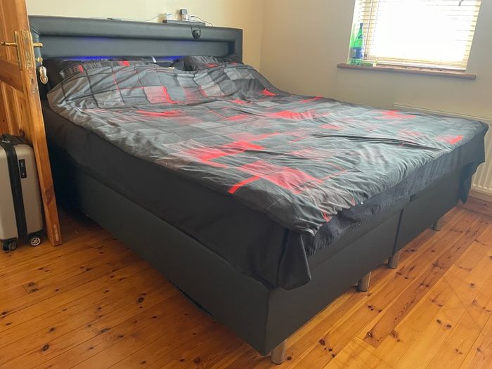 Bed with LED lights