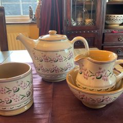 Nicholas Mosse Lavender limited edition from USA.  New Tea set.  . A tea pot , large mug , creamer and sugar bowl