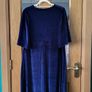 CurveWow navy velvet dress, Size 16, BNWT Image 3
