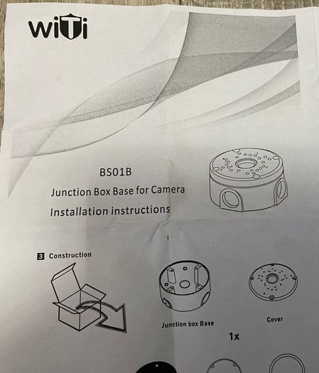 X001BUIAMB 107913036 WiTi Junction Box Deep Base 106mm Size for' Security Surveillance Cameras,