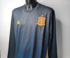 Spain Adidas Mens 2xl 2015 Long Sleeve Football Jersey - Rare Retro Soccer Shirt