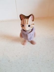 Sylvanian Families Beige Striped Cat